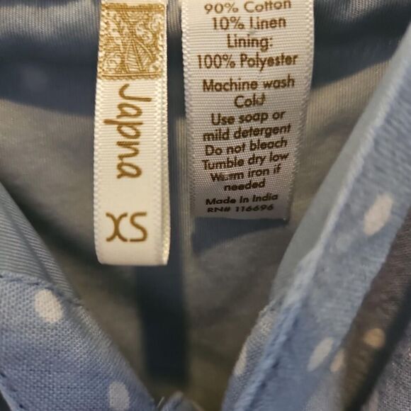 Japna Juniors White and Blue Dress XS - Picture 3 of 4